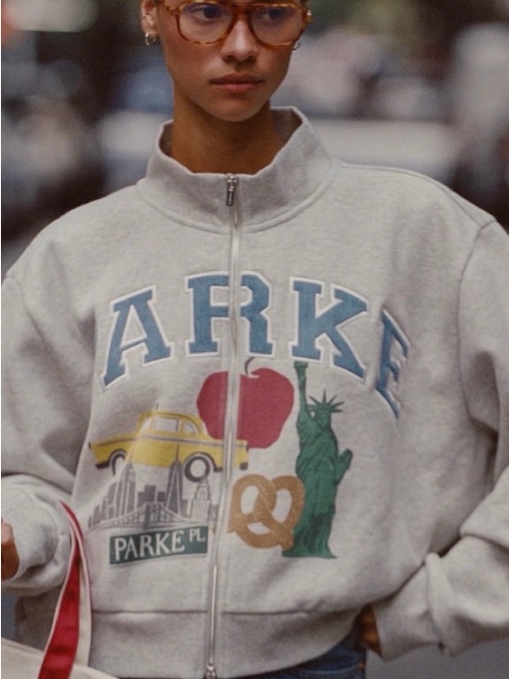 PARKE x NYC limited edition zip up sweater
